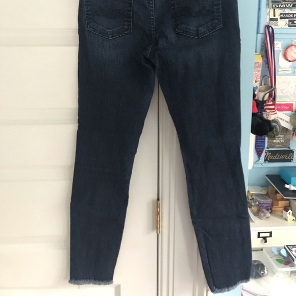 7 for all mankind raw hem dark wash jeans - Picture 3 of 4